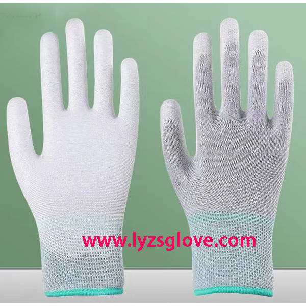 esd  pu palm coated glove